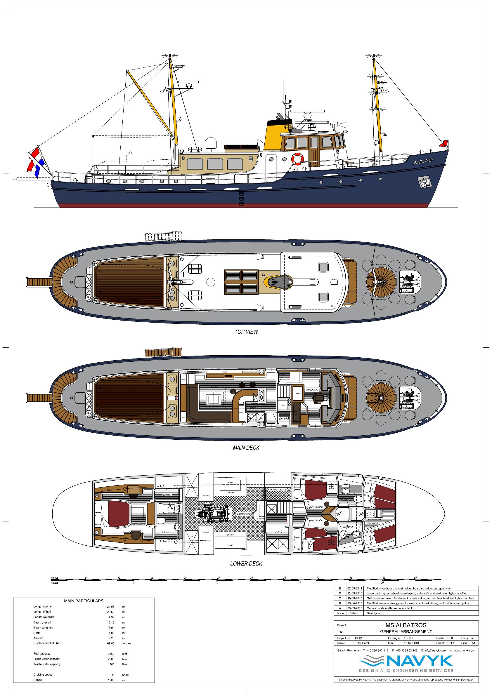 yacht drawing